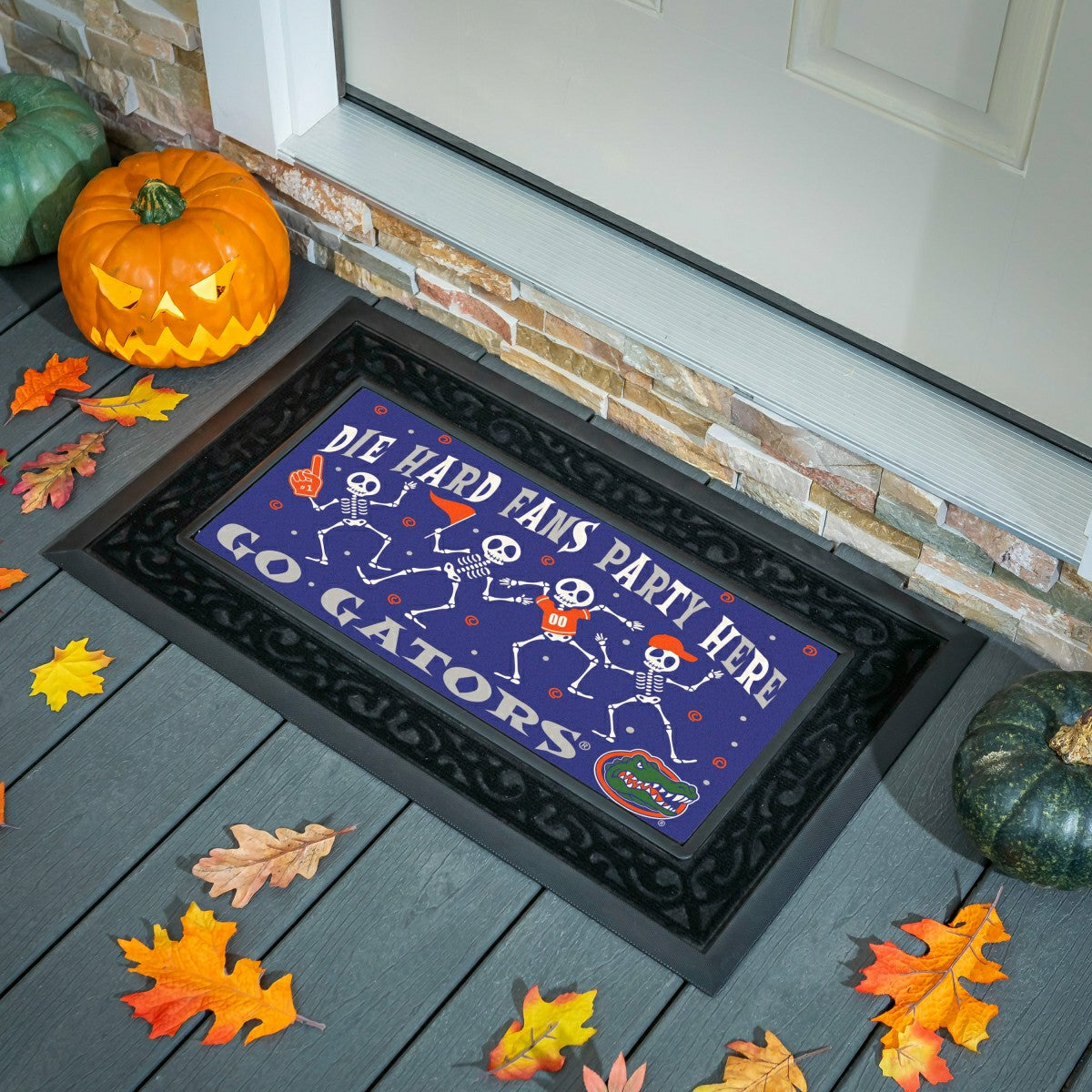 University of Florida Flocked Coir Halloween Sassafras Switch Mat, 22", Collegiate