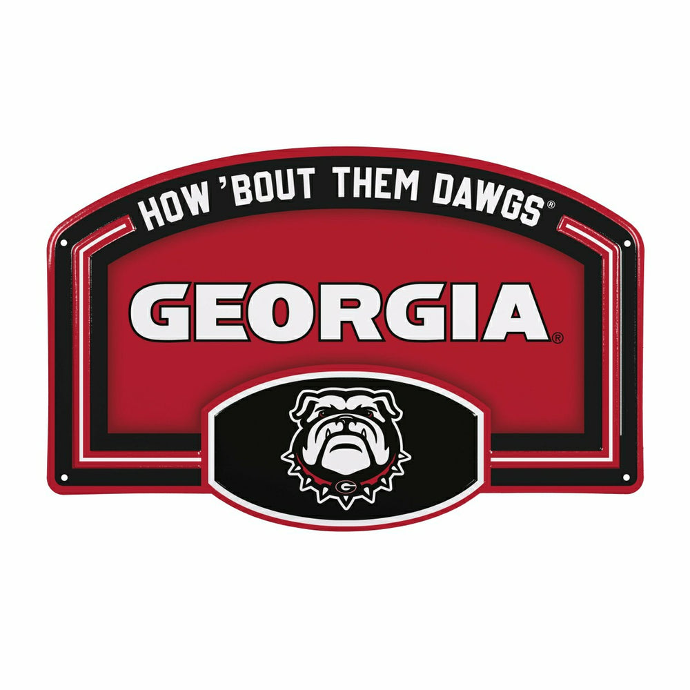 University of Georgia USA Embossed Steel Wall Sign, 11" x 17", Collegiate, Home