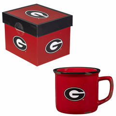 University of Georgia Ceramic Camp Cup with Enamel Finish, 14oz, Collegiate, Home