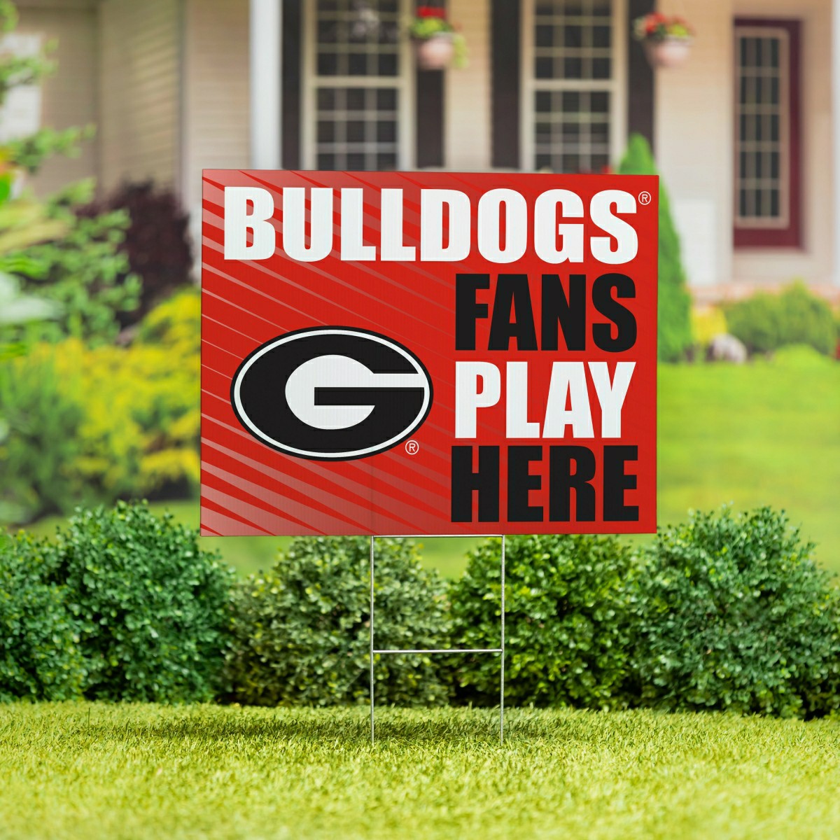 University of Georgia Coroplast Yard Sign "Fans Play Here", Collegiate, Home