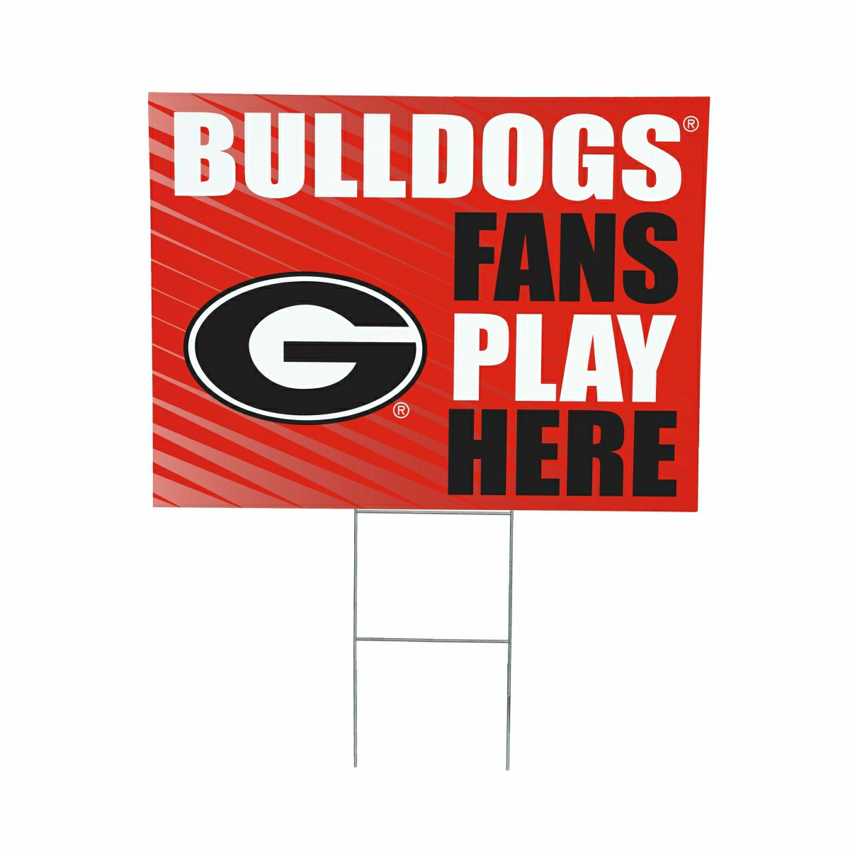 University of Georgia Coroplast Yard Sign "Fans Play Here", Collegiate, Home