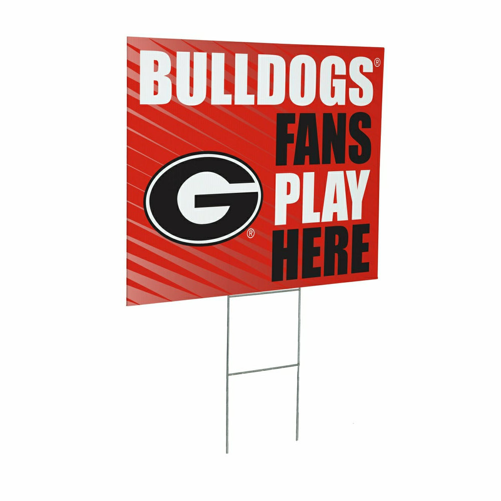 University of Georgia Coroplast Yard Sign "Fans Play Here", Collegiate, Home