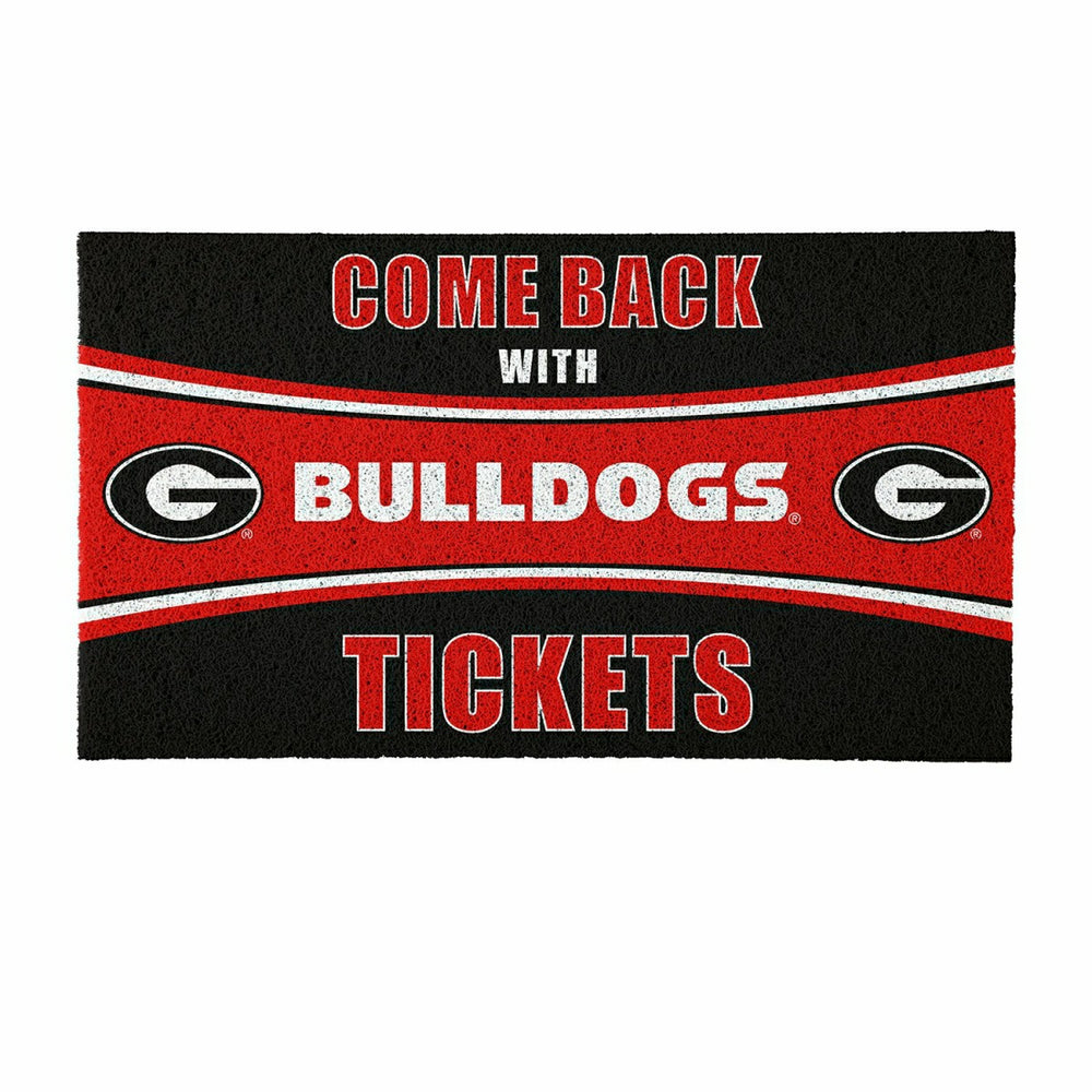28" x 16" PVC Trapper Mat, Come Back with Tickets, University of Georg, Collegiate