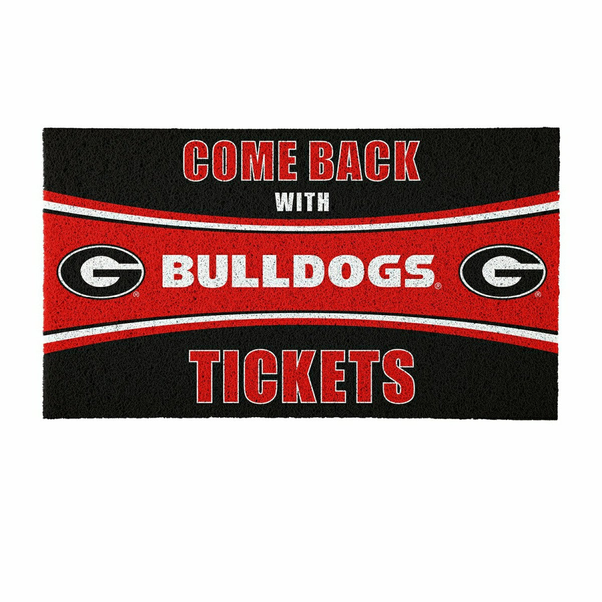 28" x 16" PVC Trapper Mat, Come Back with Tickets, University of Georg, Collegiate