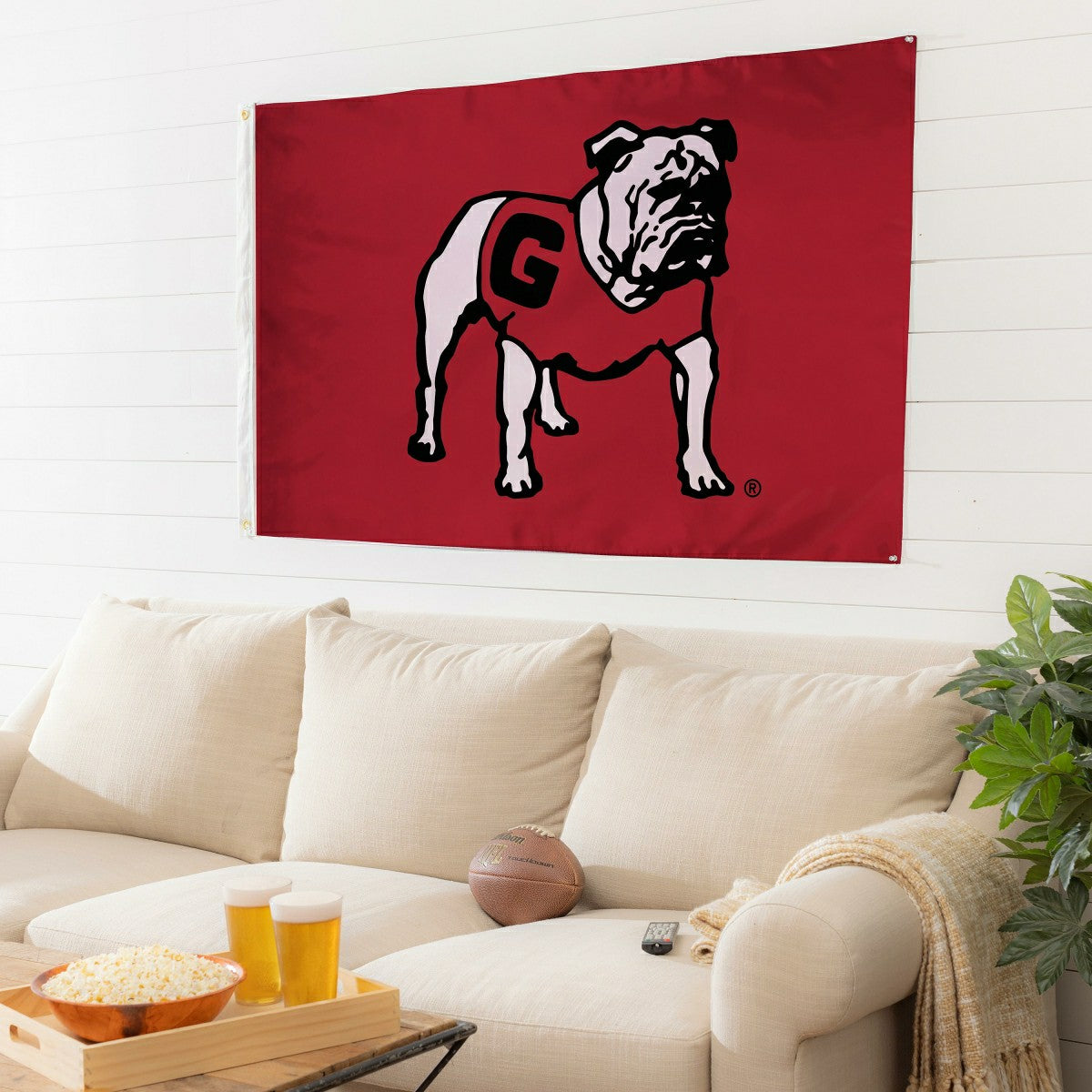 University of Georgia Single Sided Estate Flag with 2 Grommets, 3'x5', Collegiate, Home