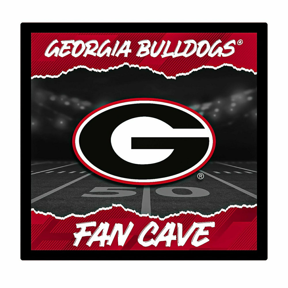 University of Georgia 23"H x 23"L LED Wall Decor, Edgelite, Square, Collegiate, Home