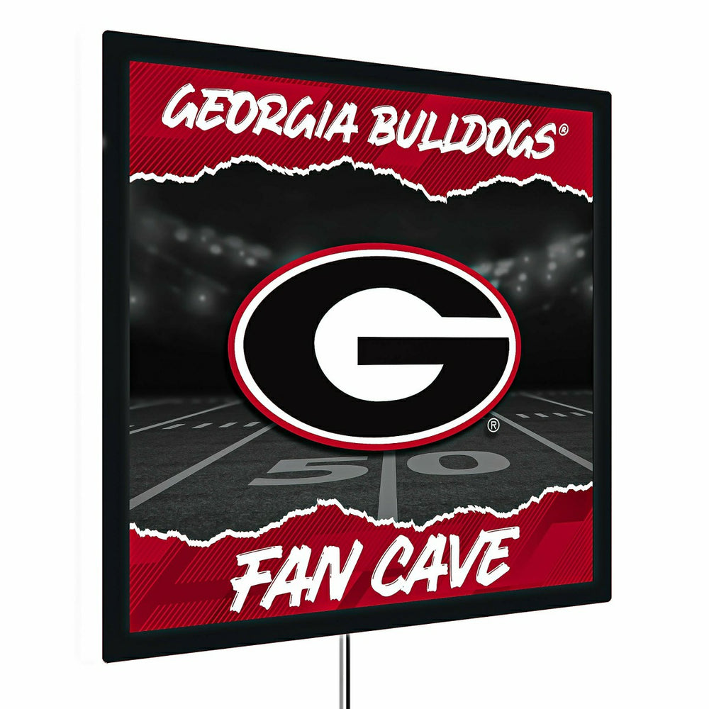 University of Georgia 23"H x 23"L LED Wall Decor, Edgelite, Square, Collegiate, Home