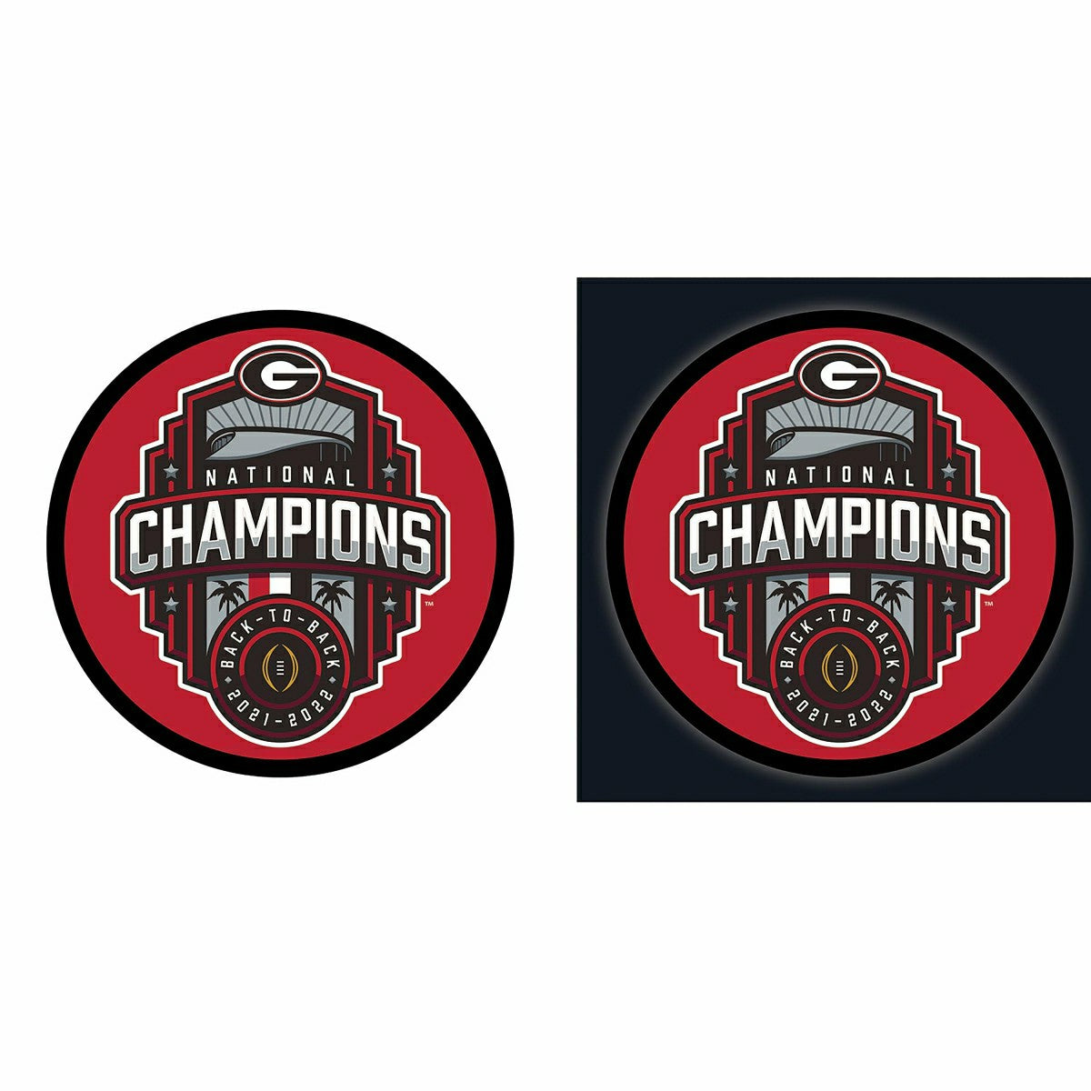 University of Georgia National Champions College Large Round Edgelite , Collegiate, Home