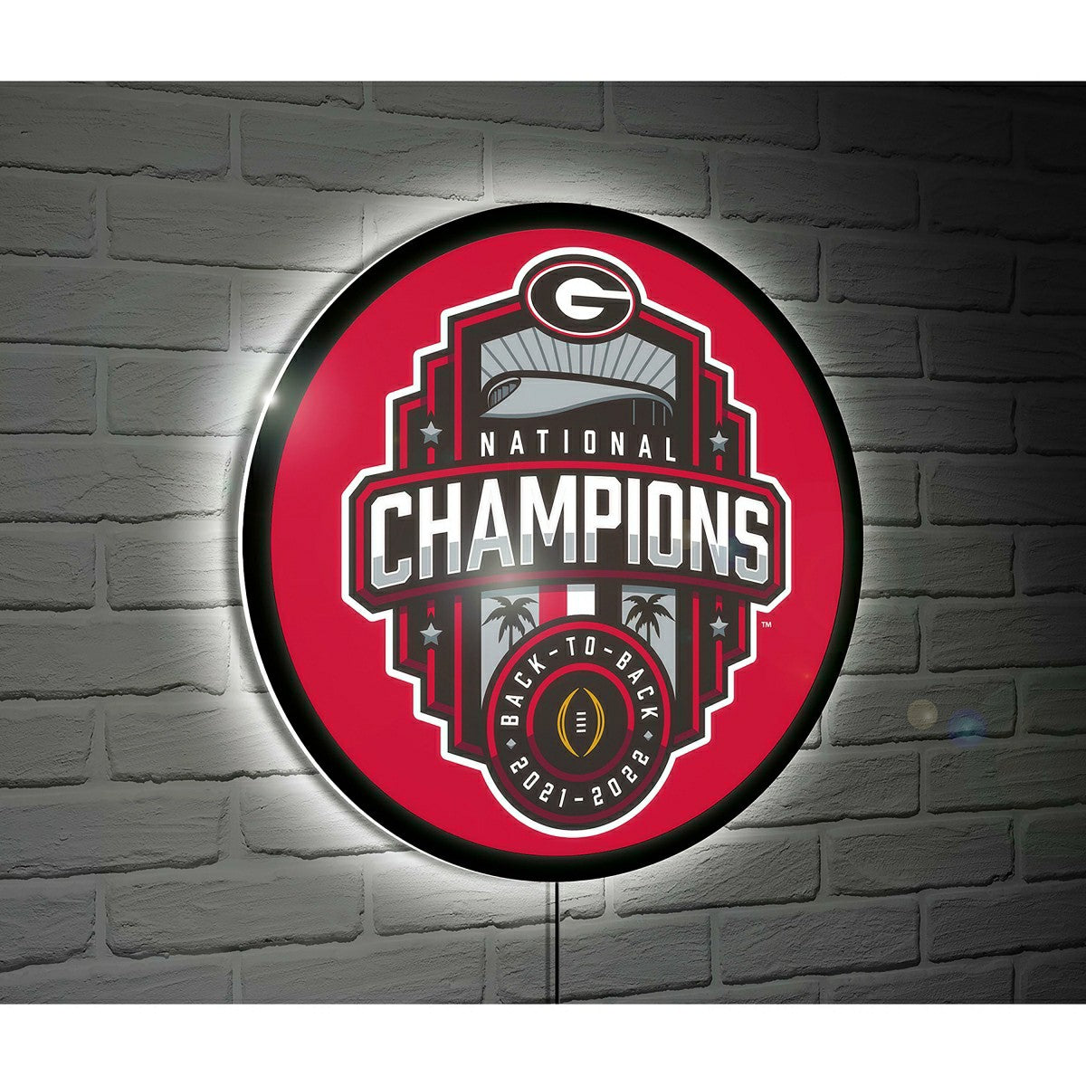 University of Georgia National Champions College Large Round Edgelite , Collegiate, Home