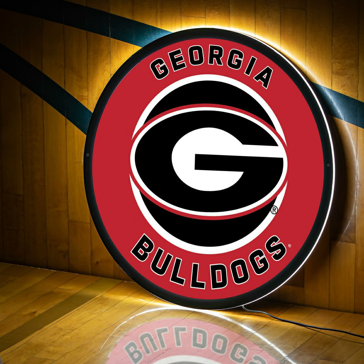 LED Wall Decor, Round, University of Georgia, Collegiate, Home