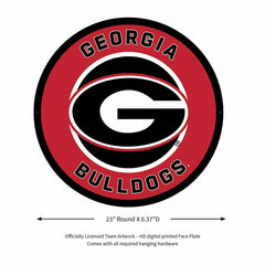 LED Wall Decor, Round, University of Georgia, Collegiate, Home