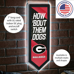 LED Wall Decor, Pennant, University of Georgia, Collegiate, Home