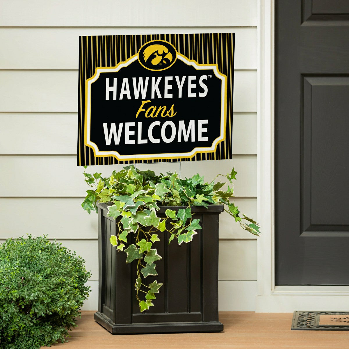 University of Iowa Coroplast Yard Sign, "Fans Welcome", Collegiate, Home