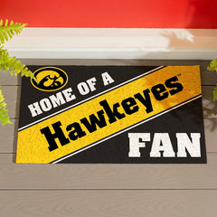 University of Iowa, PVC Mat COLOR, Home of a Fan, Collegiate