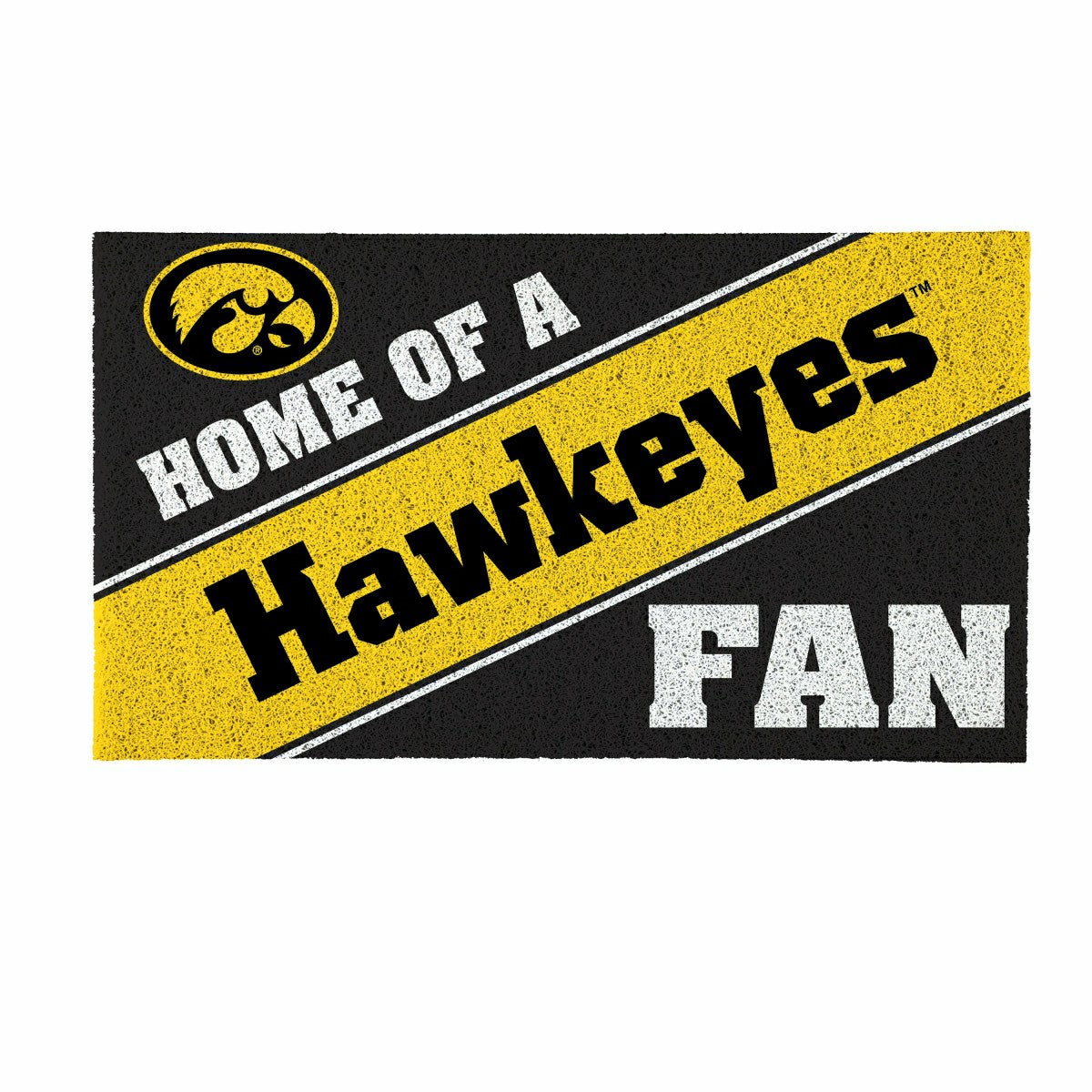 University of Iowa, PVC Mat COLOR, Home of a Fan, Collegiate