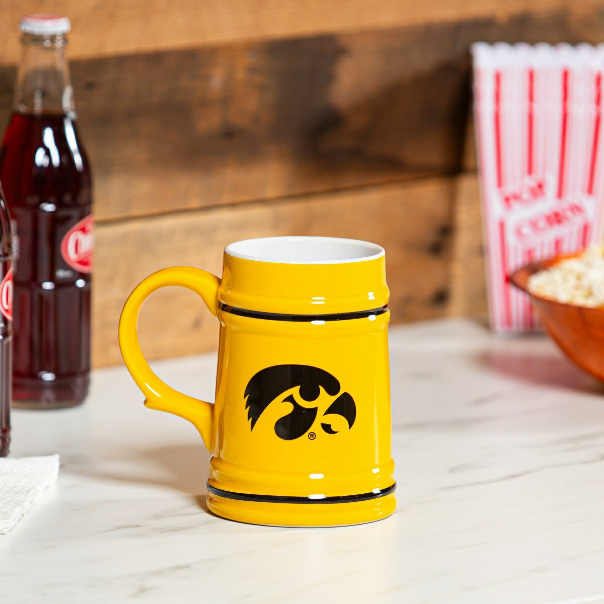 University of Iowa Ceramic Stein Cup, 24oz, Collegiate, Home