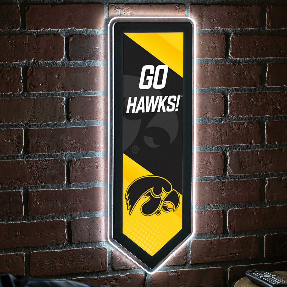 LED Wall Decor, Pennant, University of Iowa, Collegiate, Home