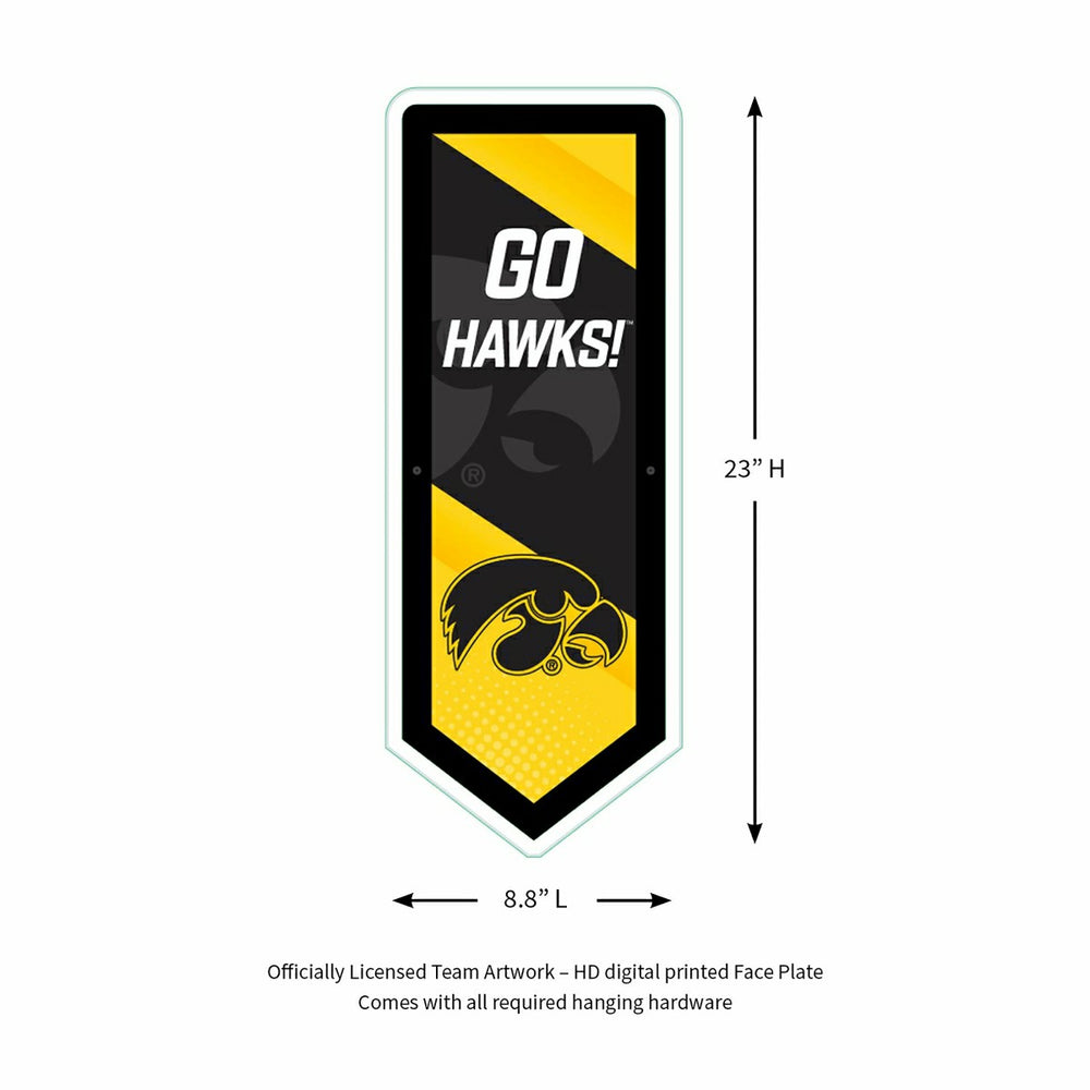 LED Wall Decor, Pennant, University of Iowa, Collegiate, Home