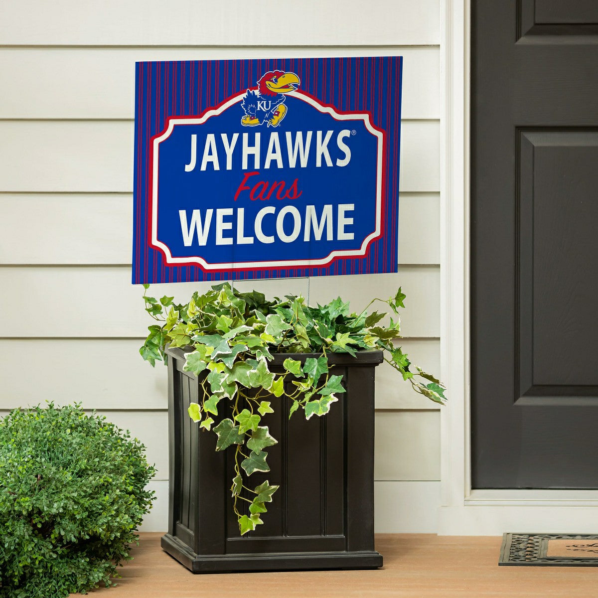 University of Kansas Coroplast Yard Sign, "Fans Welcome", Collegiate, Home