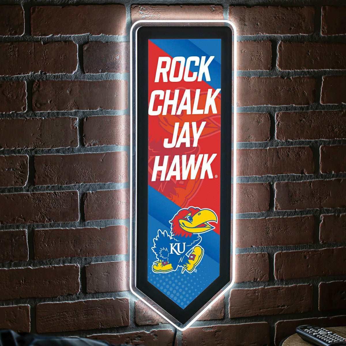 LED Wall Decor, Pennant, University of Kansas, Collegiate, Home