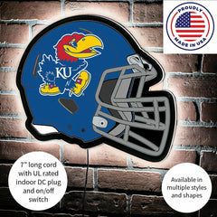 LED Wall Decor, Helmet, University of Kansas, Collegiate, Home