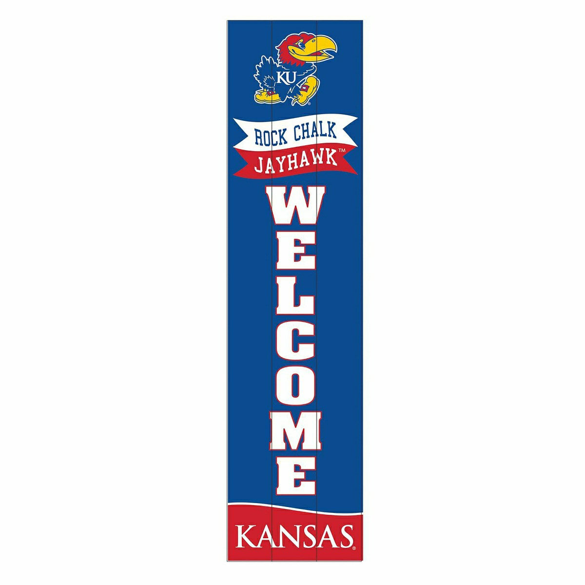 University of Kansas Large Single Sided Leaner, 46", Collegiate, Home