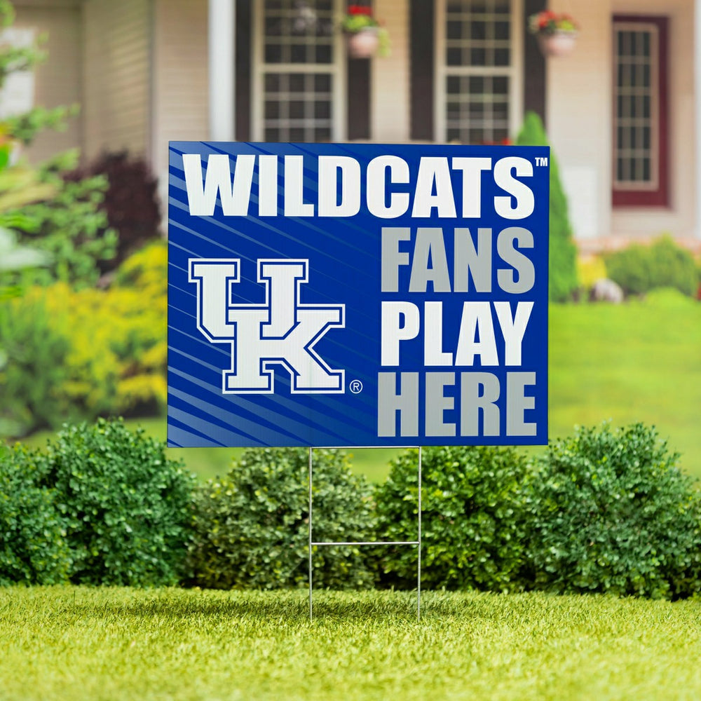University of Kentucky Coroplast Yard Sign "Fans Play Here", Collegiate, Home