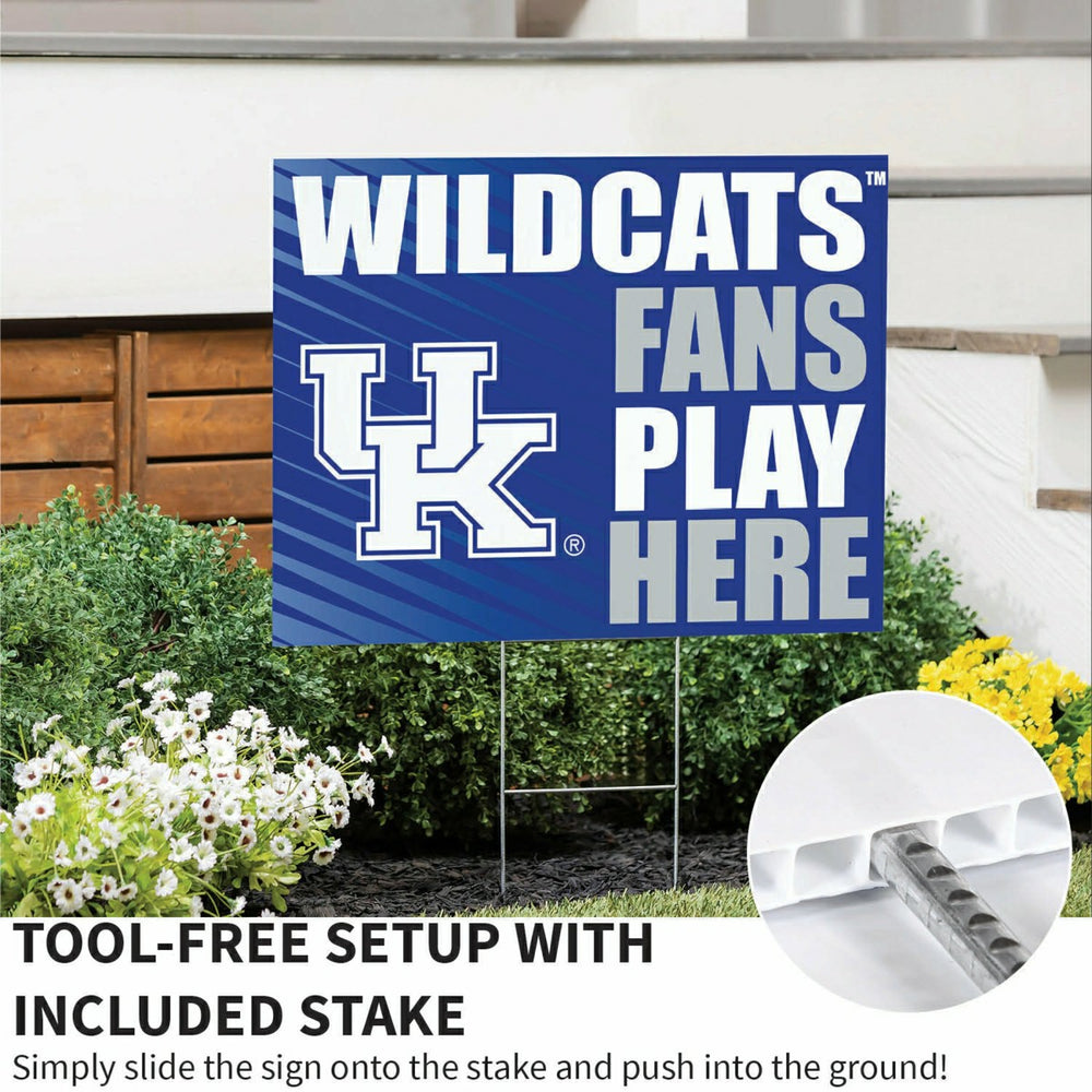 University of Kentucky Coroplast Yard Sign "Fans Play Here", Collegiate, Home