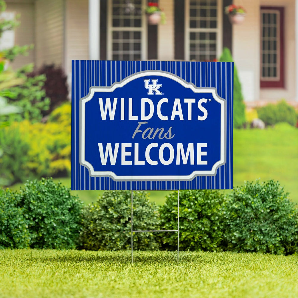 University of Kentucky Coroplast Yard Sign, "Fans Welcome", Collegiate, Home