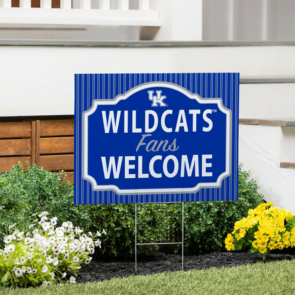 University of Kentucky Coroplast Yard Sign, "Fans Welcome", Collegiate, Home