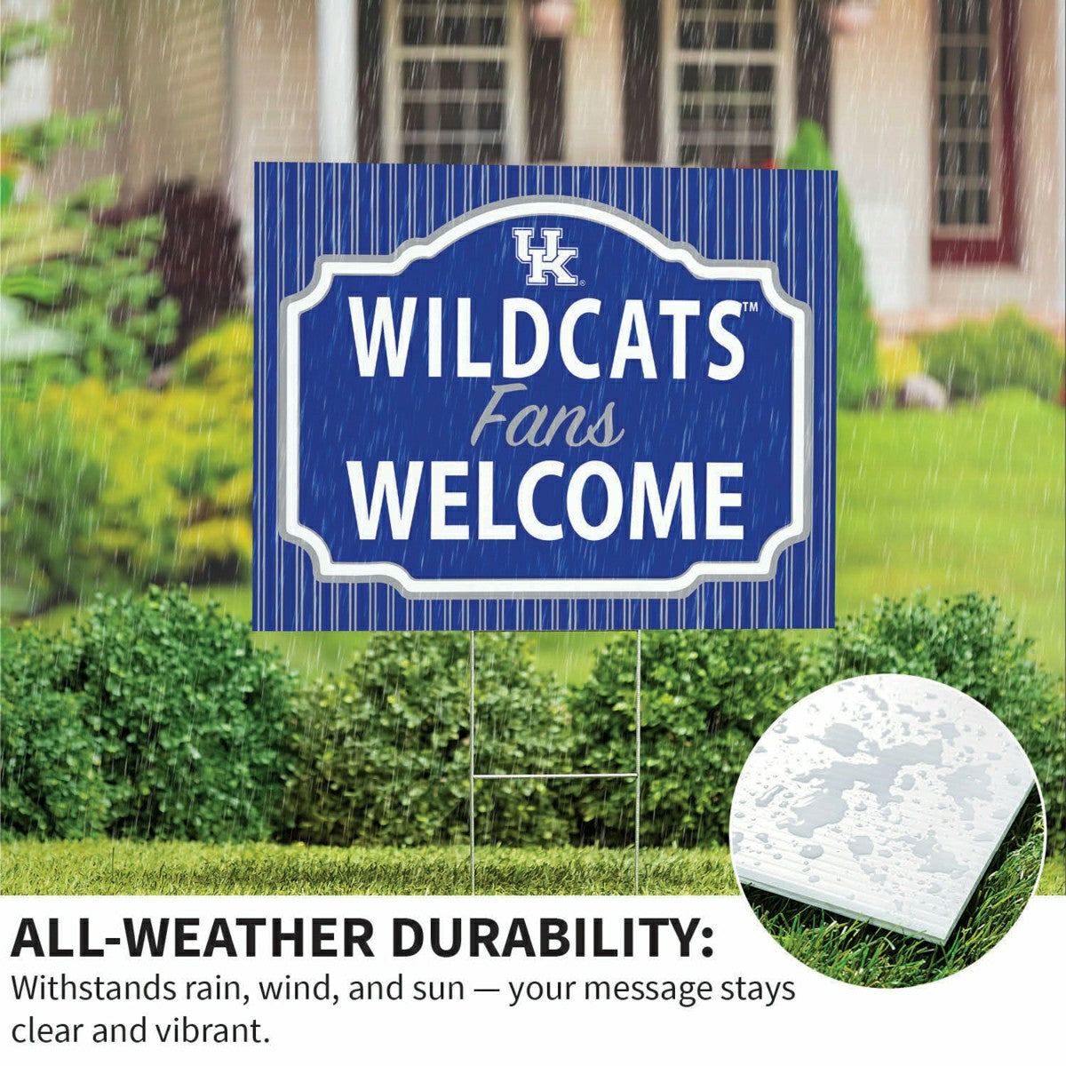University of Kentucky Coroplast Yard Sign, "Fans Welcome", Collegiate, Home