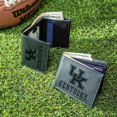 University of Kentucky, Bi-Fold and Tri-Fold Wallet Gift Set, Black, Collegiate, Home