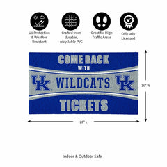 28" x 16" PVC Trapper Mat, Come Back with Tickets, University of Kentu, Collegiate