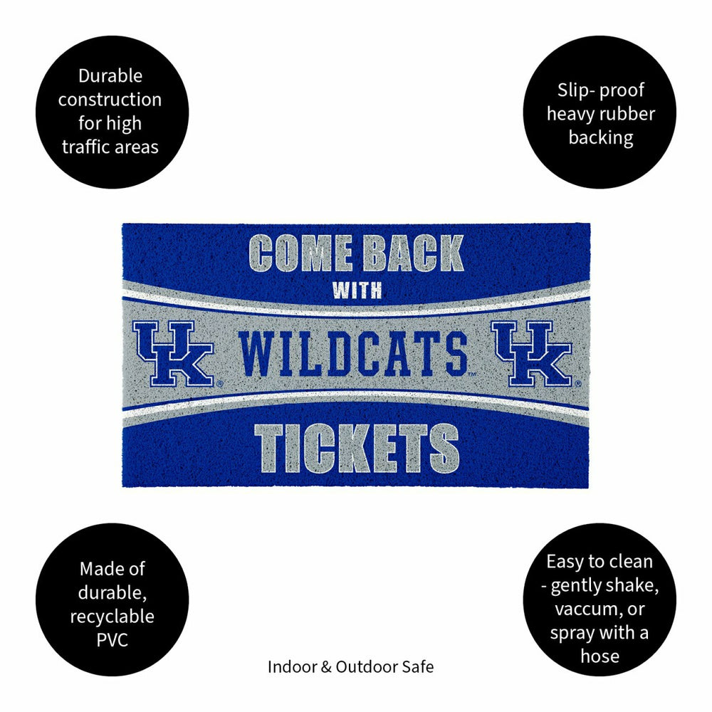 28" x 16" PVC Trapper Mat, Come Back with Tickets, University of Kentu, Collegiate
