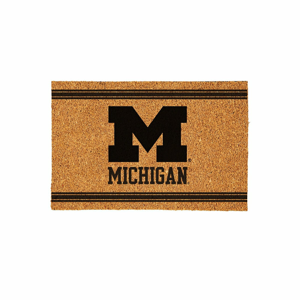 University Of Michigan Large One Color Coir Mat, 36"x24", Collegiate