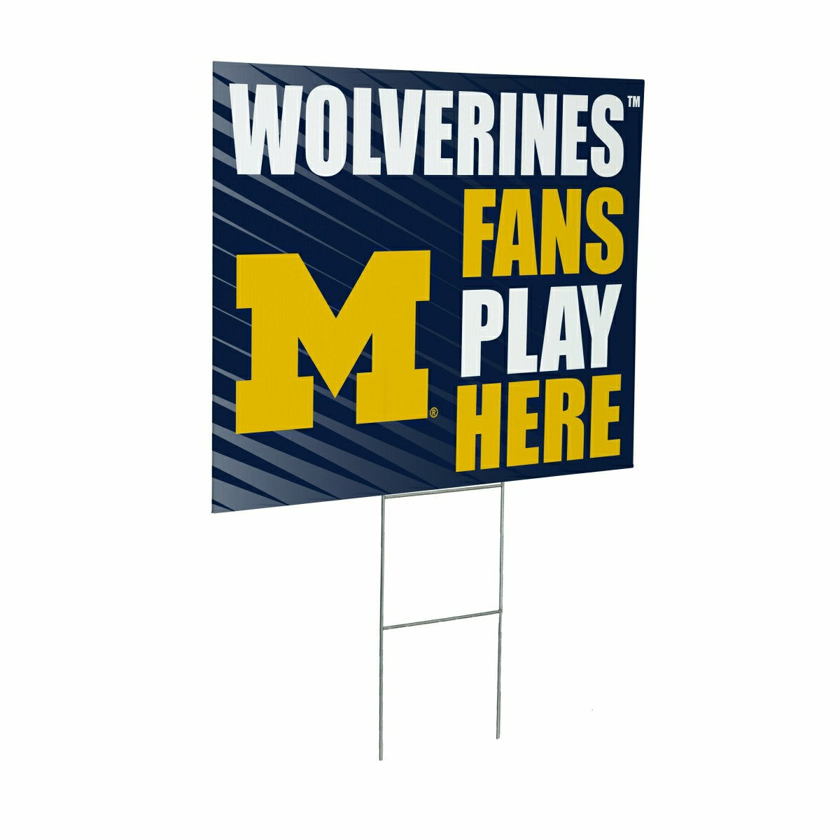 University Of Michigan Coroplast Yard Sign "Fans Play Here", Collegiate, Home