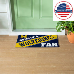 University Of Michigan, PVC Mat COLOR, Home of a Fan, Collegiate
