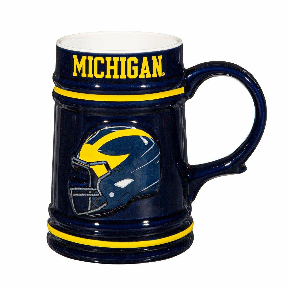 University Of Michigan Ceramic Stein Cup, 24oz, Collegiate, Home