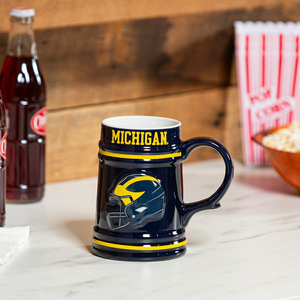 University Of Michigan Ceramic Stein Cup, 24oz, Collegiate, Home