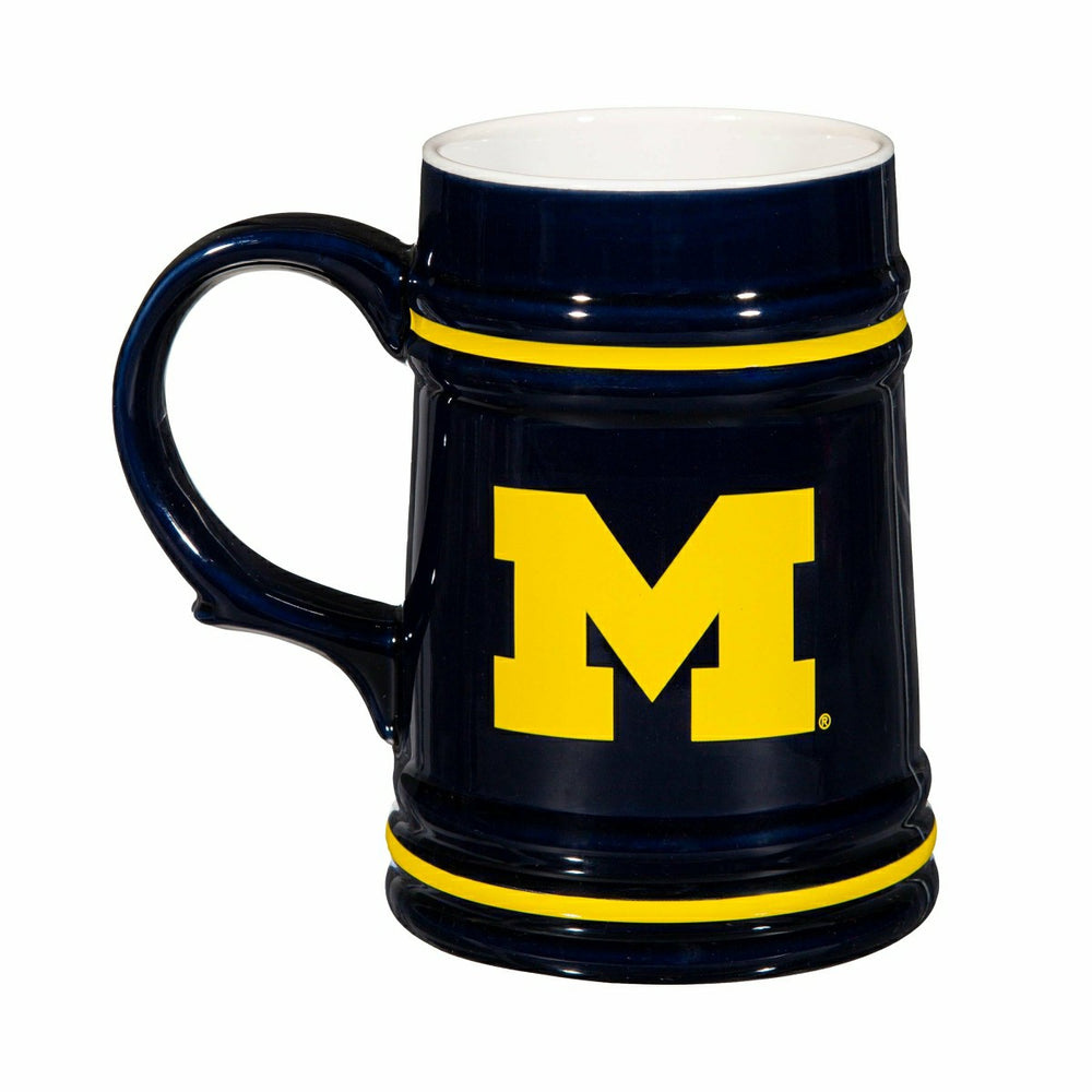 University Of Michigan Ceramic Stein Cup, 24oz, Collegiate, Home