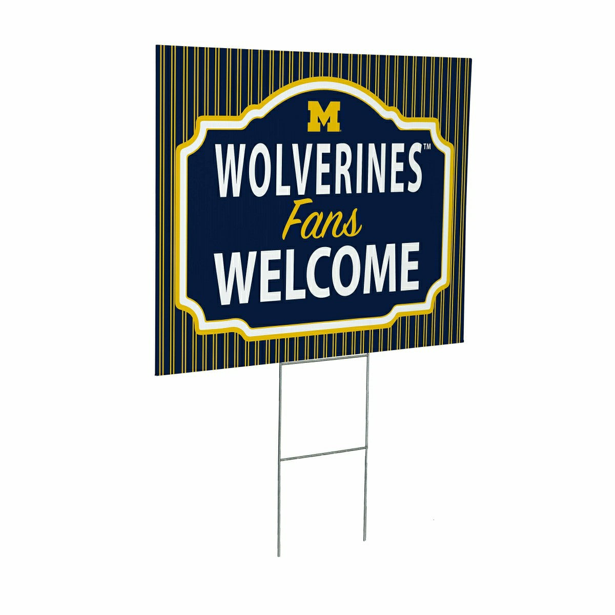 University Of Michigan Coroplast Yard Sign, "Fans Welcome", Collegiate, Home