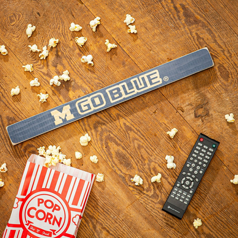 University Of Michigan Engraved Wood Sign, 1.5" x 18", Collegiate, Home