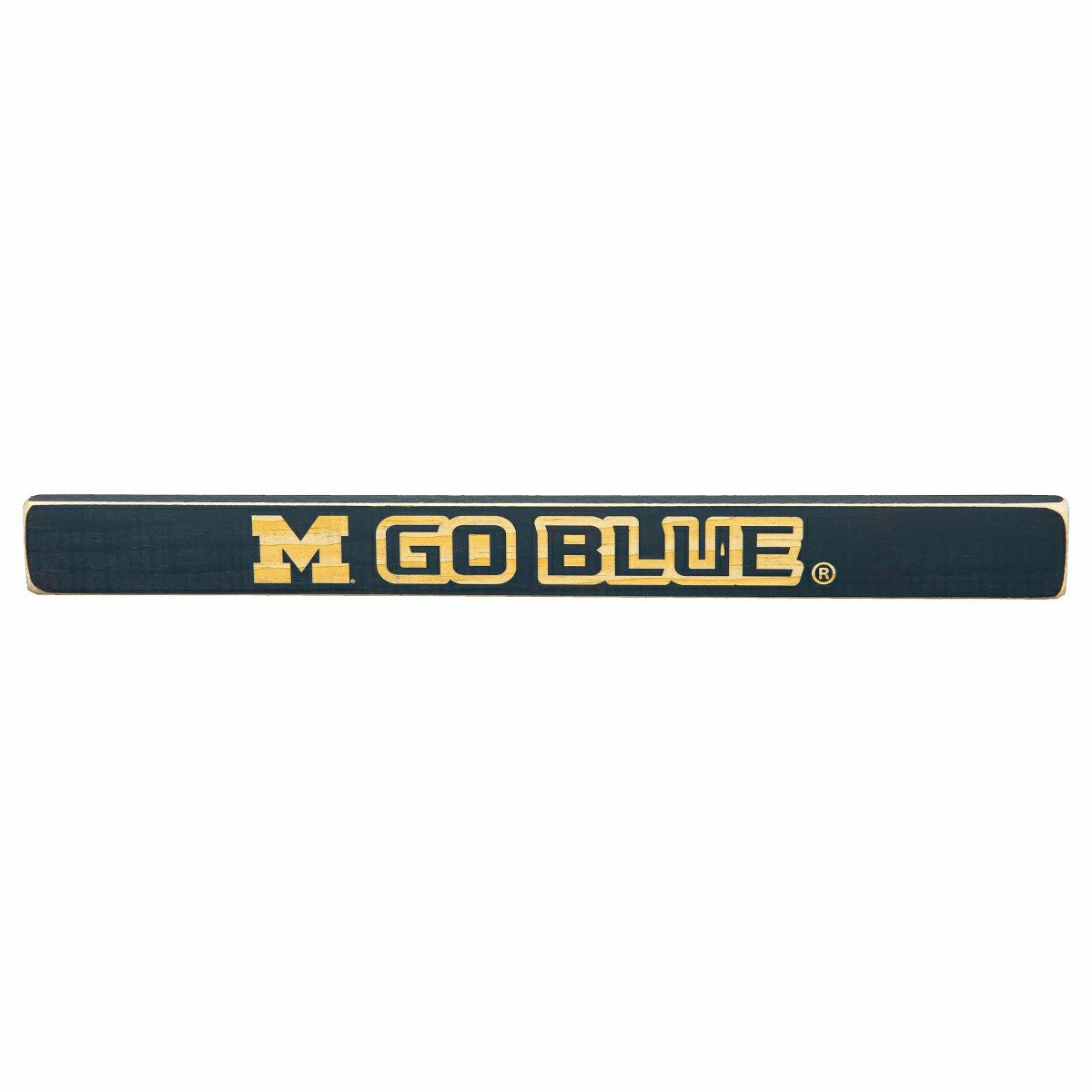 University Of Michigan Engraved Wood Sign, 1.5" x 18", Collegiate, Home