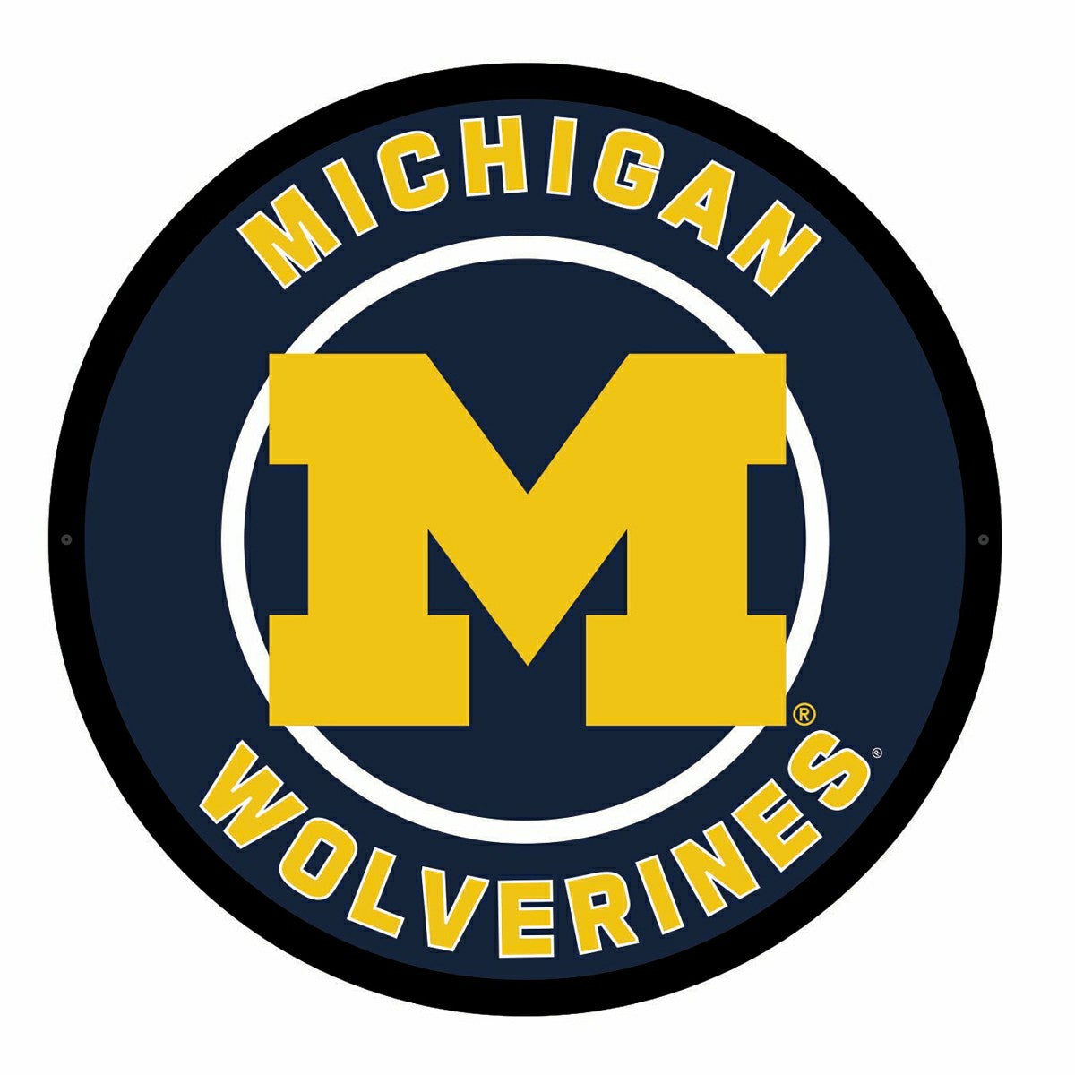 LED Wall Decor, Round, University Of Michigan, Collegiate, Home