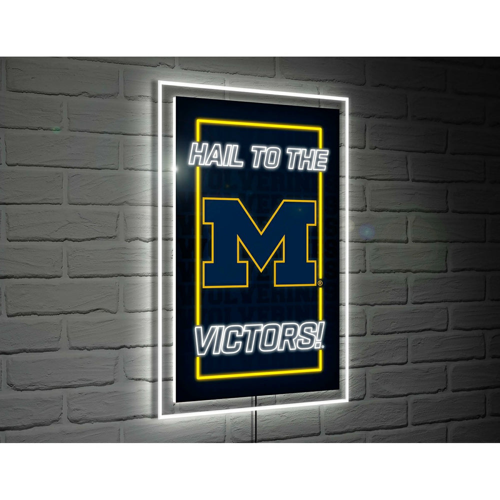 University Of Michigan College Rectangle Neolite LED Decor, Collegiate, Home