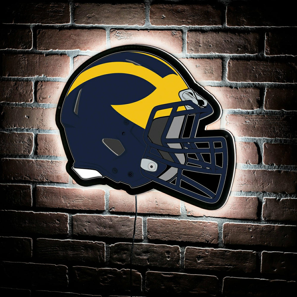 LED Wall Decor, Helmet, University Of Michigan, Collegiate, Home