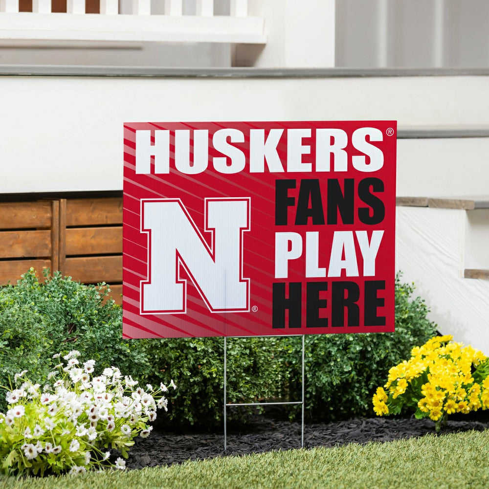 University of Nebraska Coroplast Yard Sign "Fans Play Here", Collegiate, Home