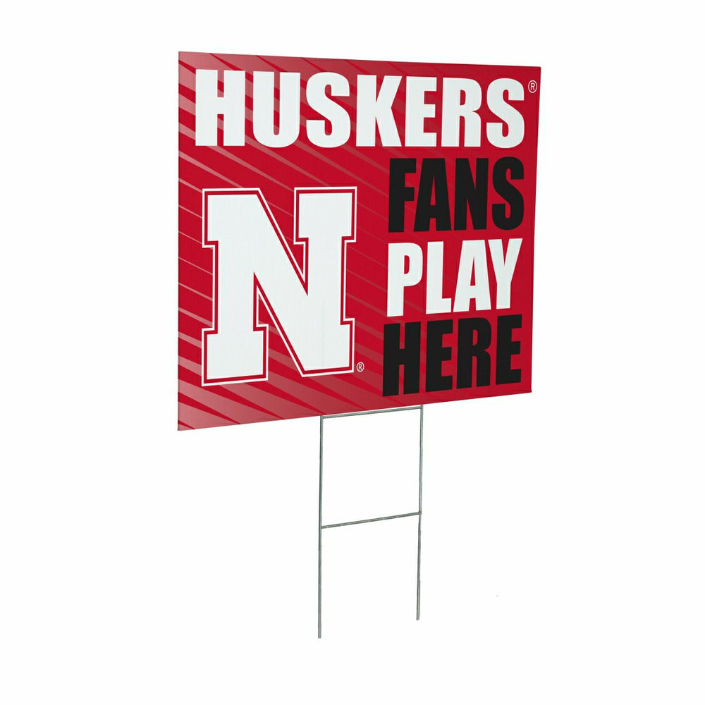 University of Nebraska Coroplast Yard Sign "Fans Play Here", Collegiate, Home