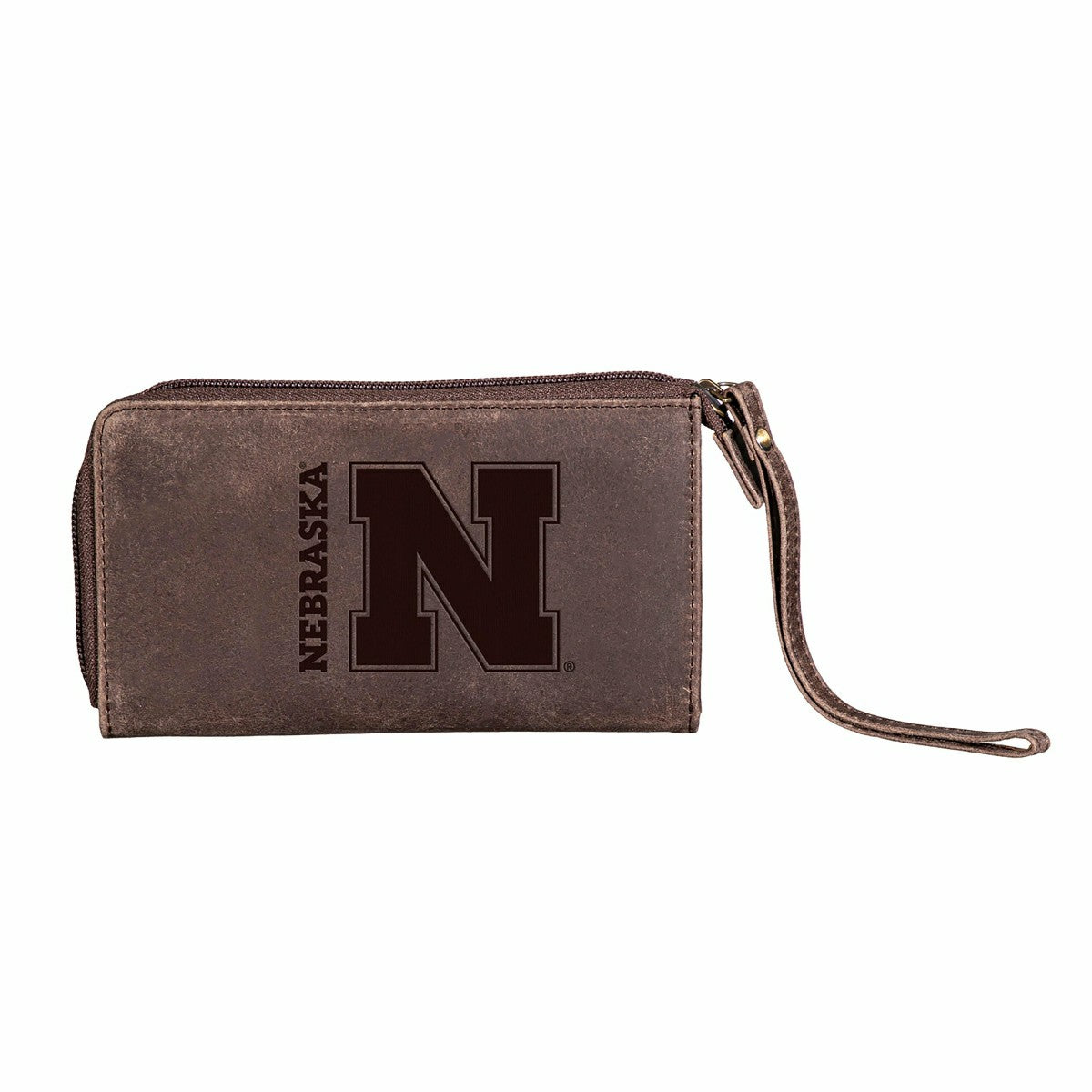 Wristlet Wallet, Brown, University of Nebraska, Collegiate, Home