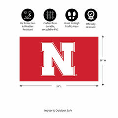 Full Color PVC Mat, 16" x 28", University of Nebraska, Collegiate